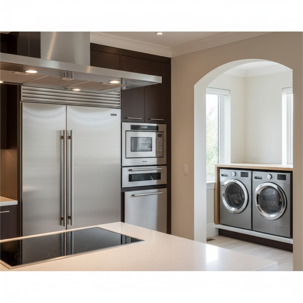 Premium Viking appliance group in a luxury home